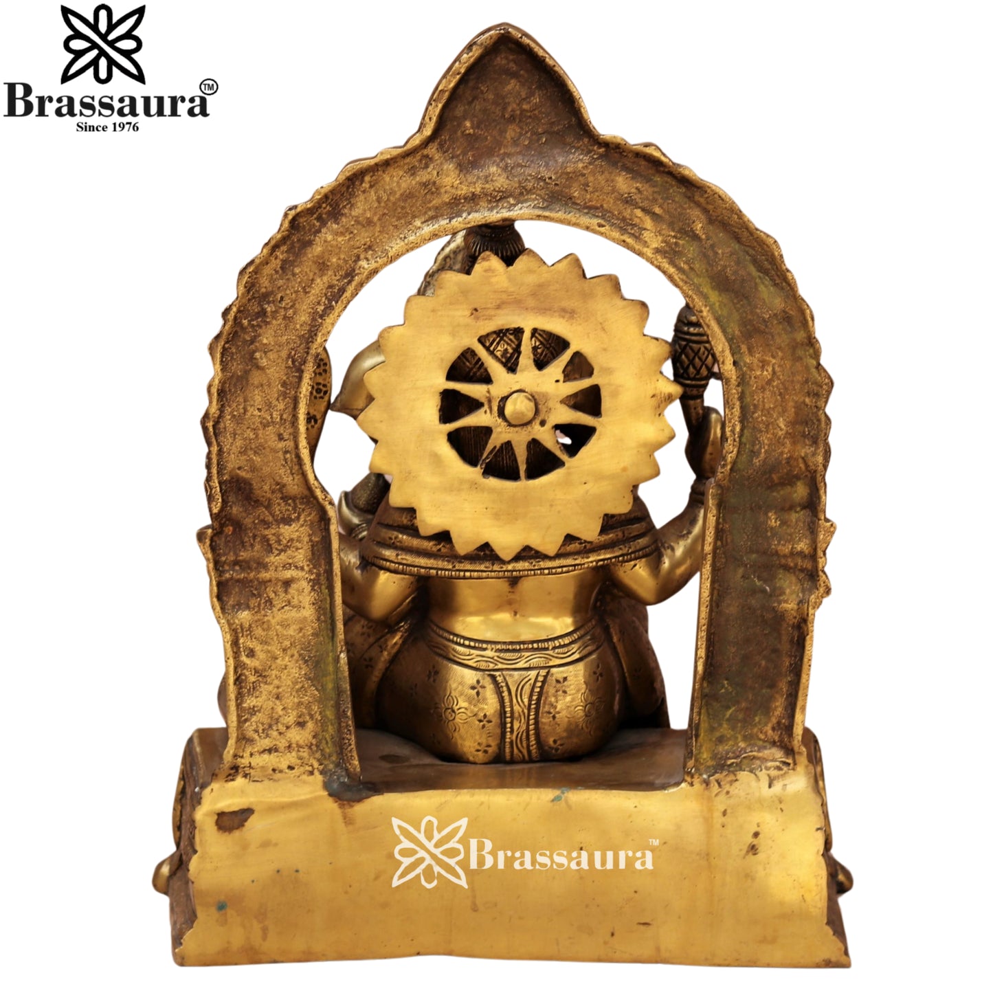Brass Super fine Ring Ganesha Statue Weight 14.4 Kg & Height 16 Inch