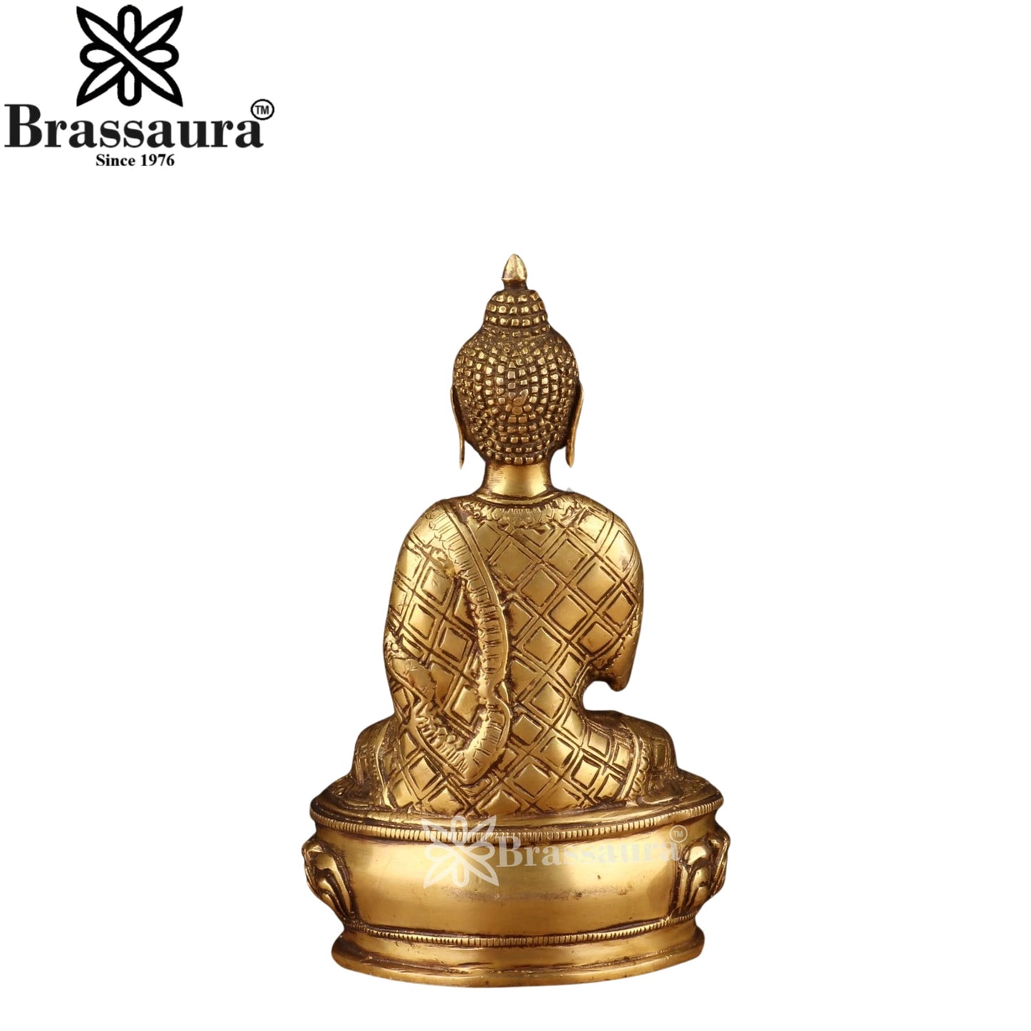 Brass Blessing Buddha Weight 3.8 kg & Height 9 Inch