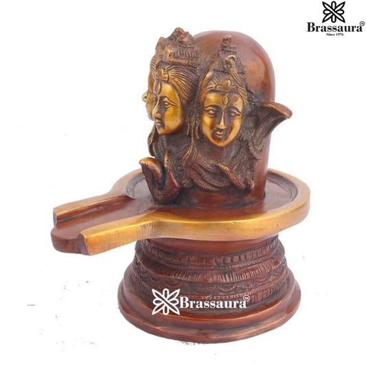 Brass Classic Shiva Face Shivling Weight 2.5 Kg & Height 7 Inch