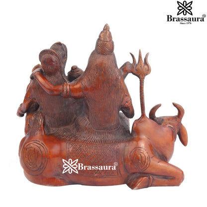 Brass Artistic Shiv Family  Weight 4 Kg & Height 8 Inch