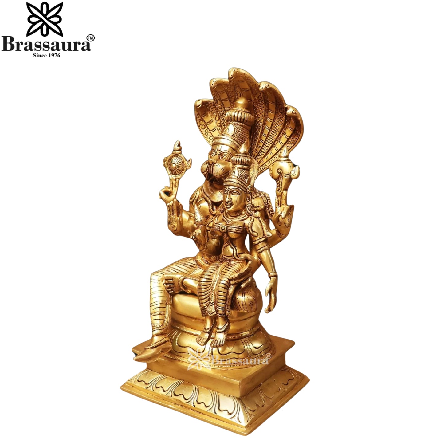 Brass Narasimha Statue Weight 12.5 Kg And Height 17 Inch