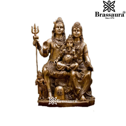 Brass Antique Shiv Family Weight 50 Kg & Height 24 Inch