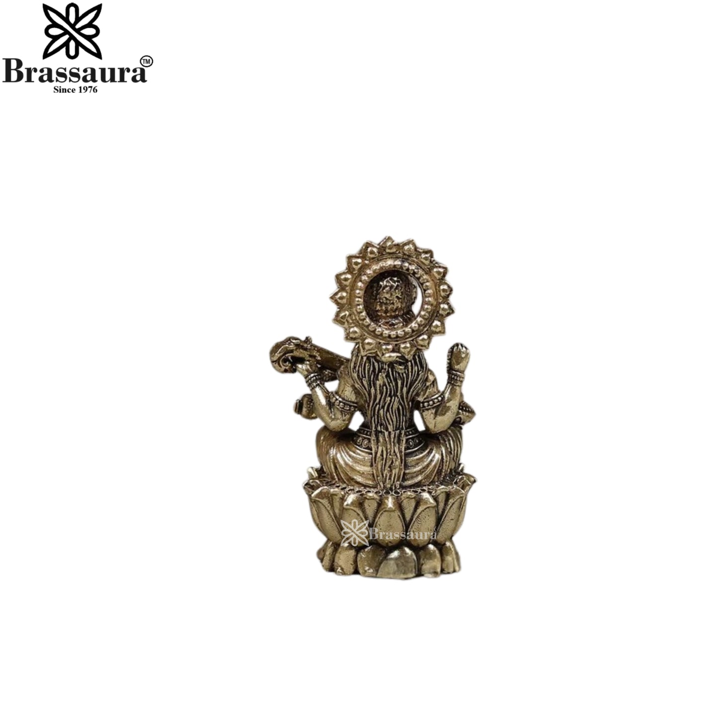 Brass Superfine Saraswati Statue Weight .044 Kg And Height 2.5 Inch
