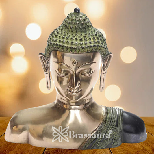 Brass Buddha Burst Weight 10 Kg & Height 14 Inch