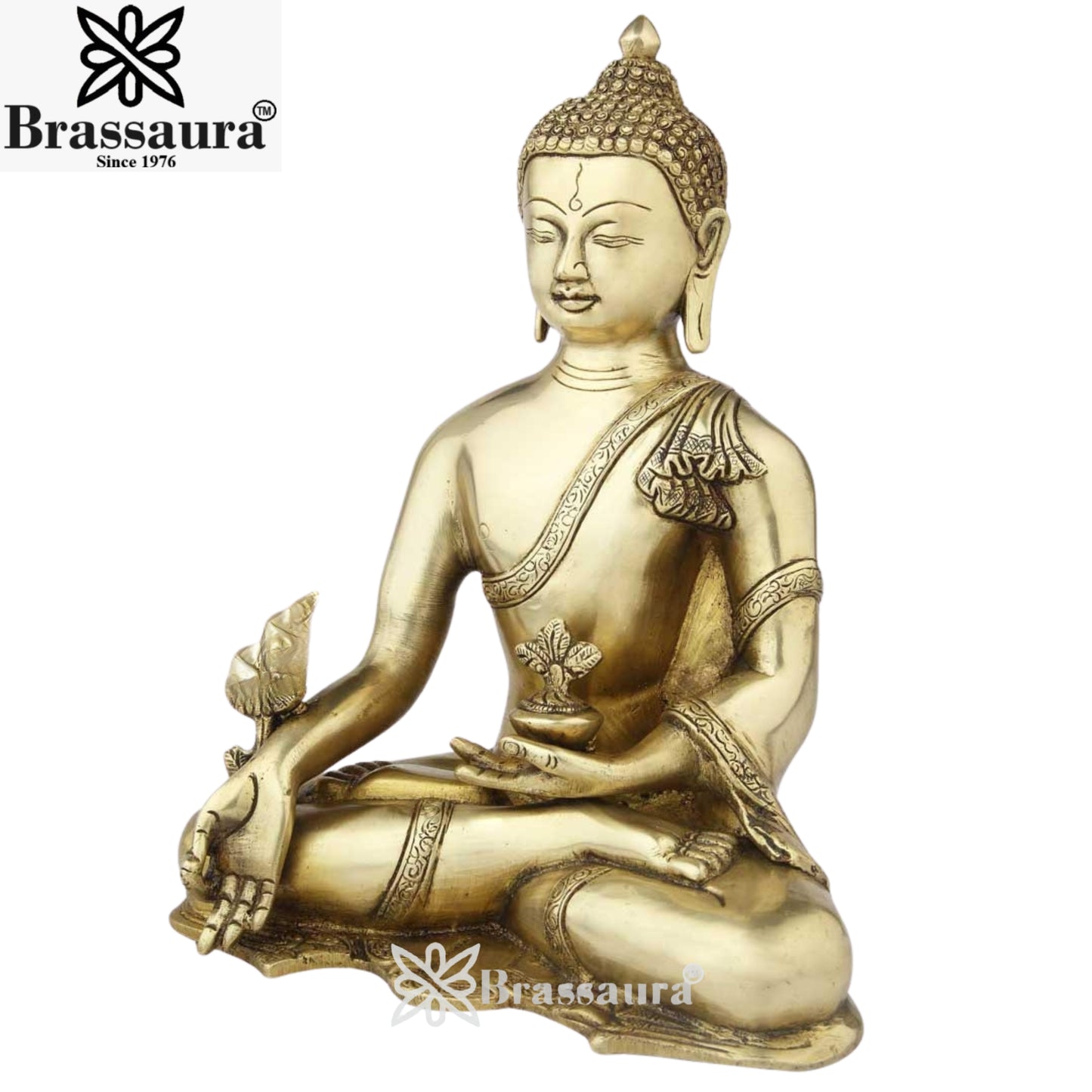 Brass Antique Buddha Weight 4.5 Kg & Height 12 inch