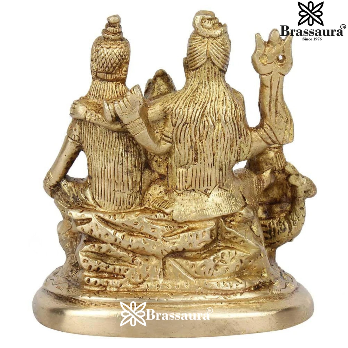 Brass Royal Golden Shiv Family  Weight 1 Kg & Height 5 Inch