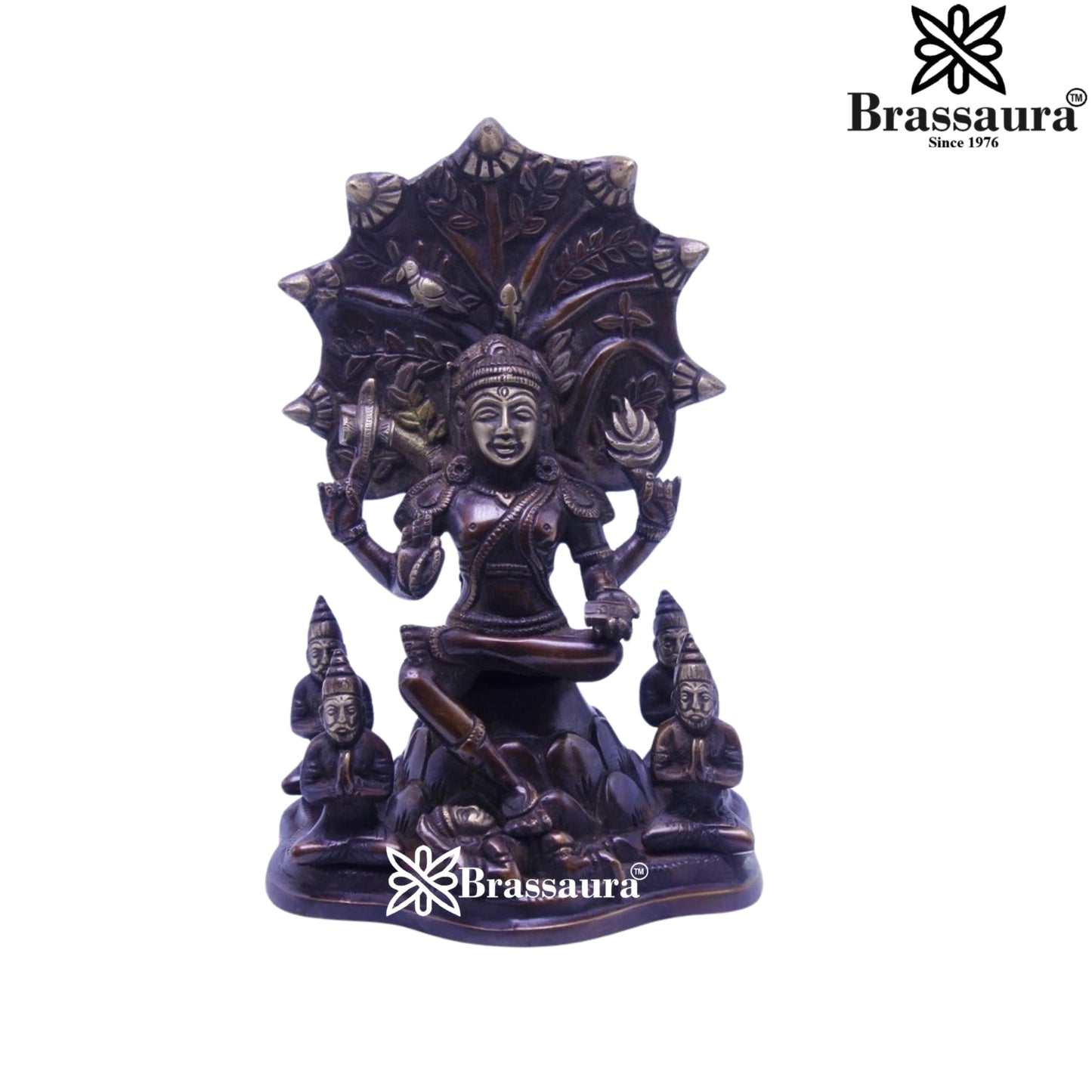 Brass Classic Shiv Family  Weight 3 Kg & Height 8.5 Inch