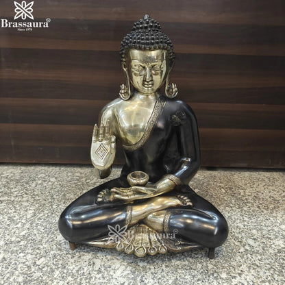 Brass Blessing Buddha Weight 17 kg & Height 20 Inch
