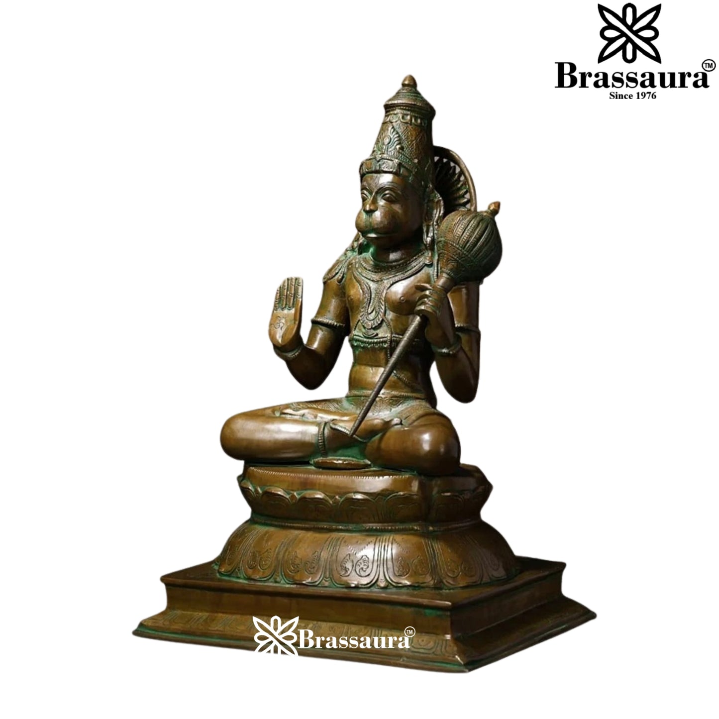 Brass Vintage Hanuman Statue Weight 16.5 Kg And Height 16 Inch