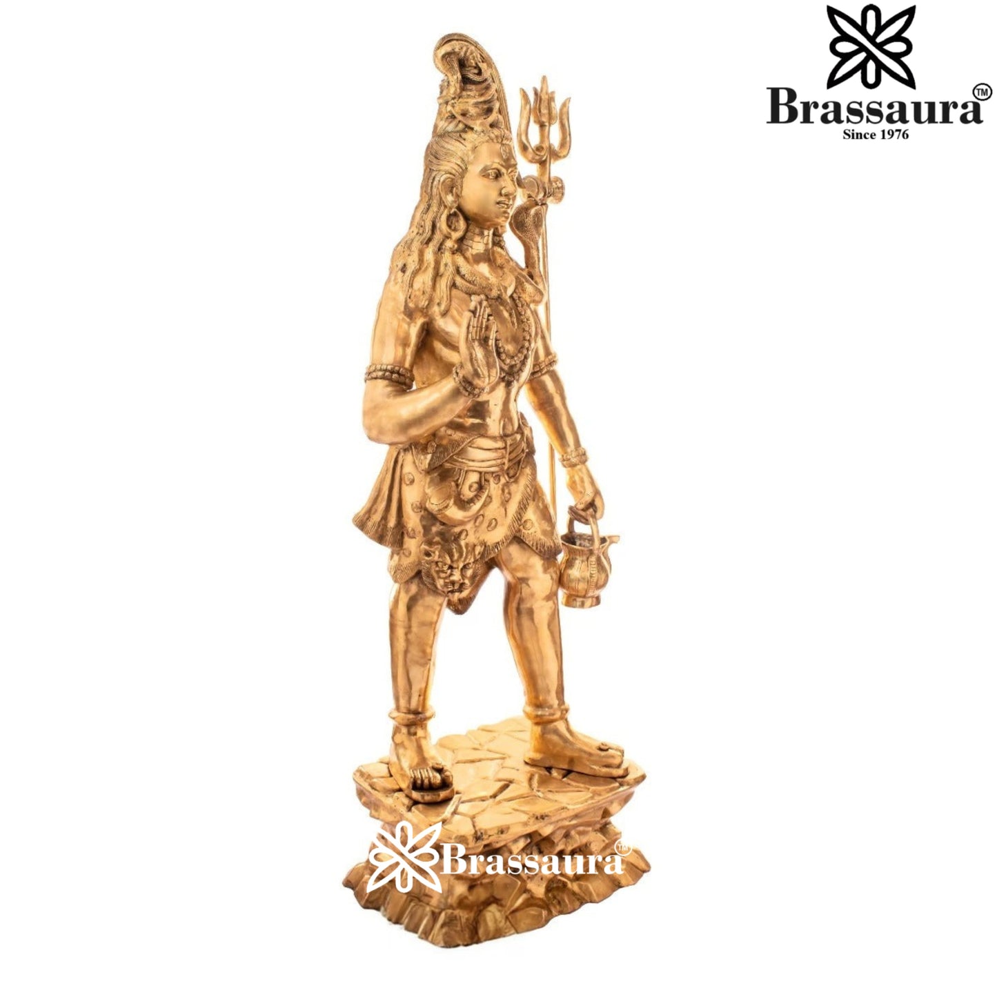 Brass Antique Standing Shiva Weight 23 Kg & Height 35 Inch