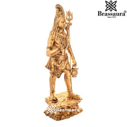 Brass Antique Standing Shiva Weight 23 Kg & Height 35 Inch