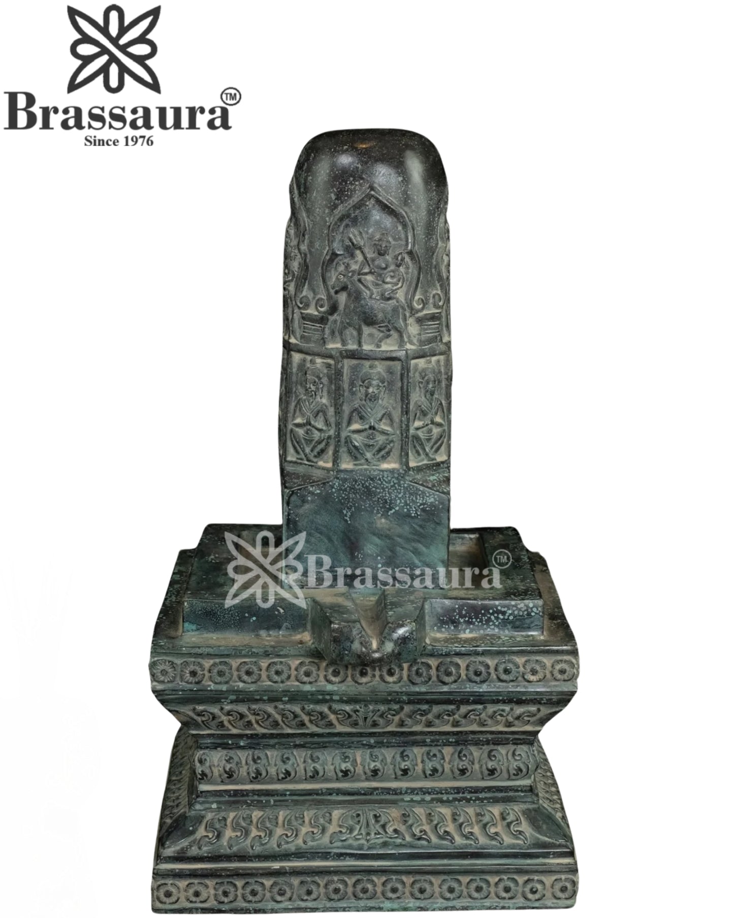 Bronze Vintage Lord Shivling Statue Weight 10.6 Kg And Height 21 Inch