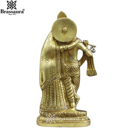 Brass Radha Krishna Weight 1.5 Kg And Height 8.5 Inch
