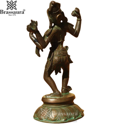 Brass Lord Shiva Tandav Statue Weight 3 Kg And Height 11 Inch