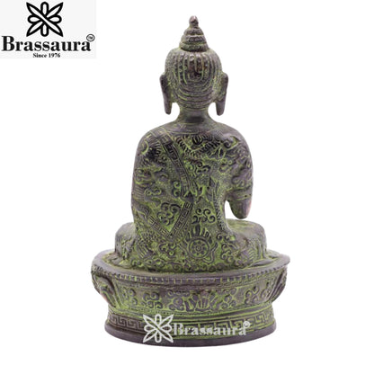 Brass Blessing Buddha Weight 1 kg & Height 7 Inch