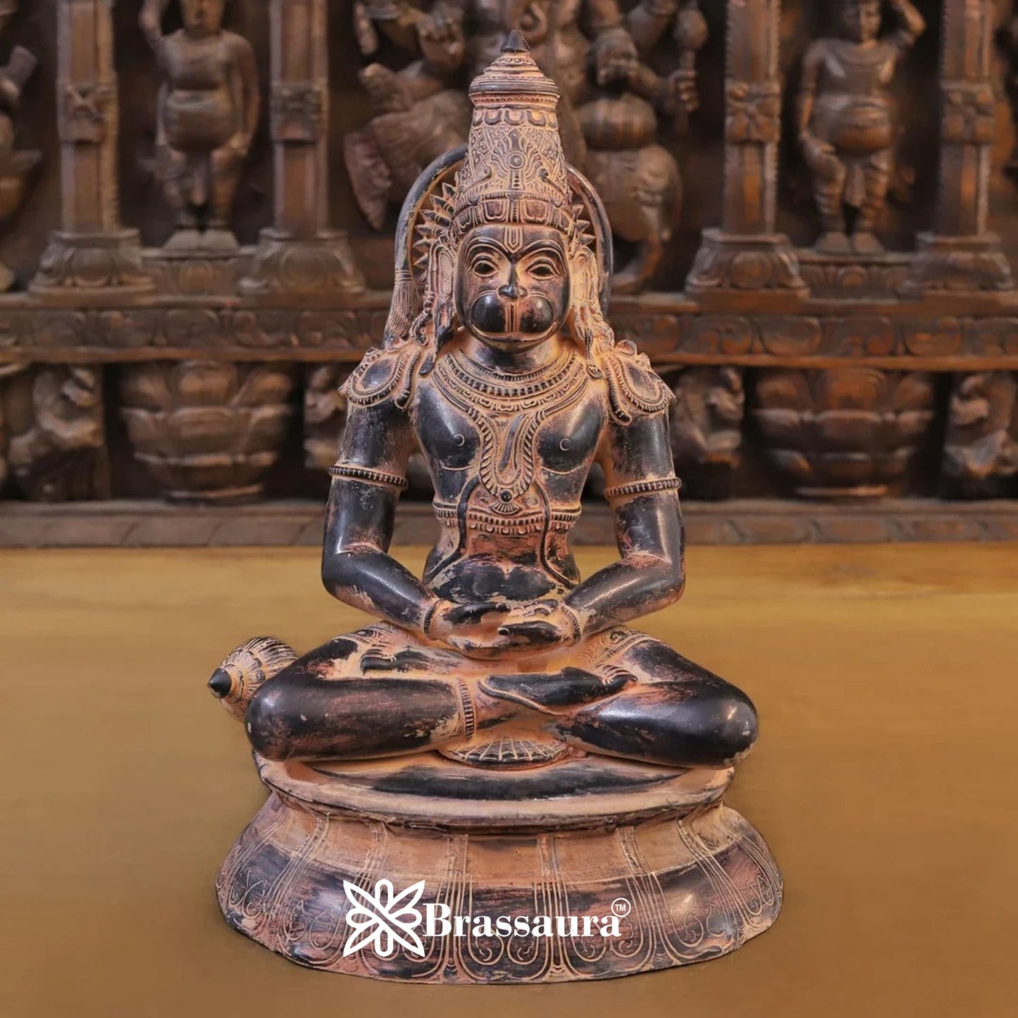Brass Hanuman Statue Weight 12 Kg And Height 16 Inch