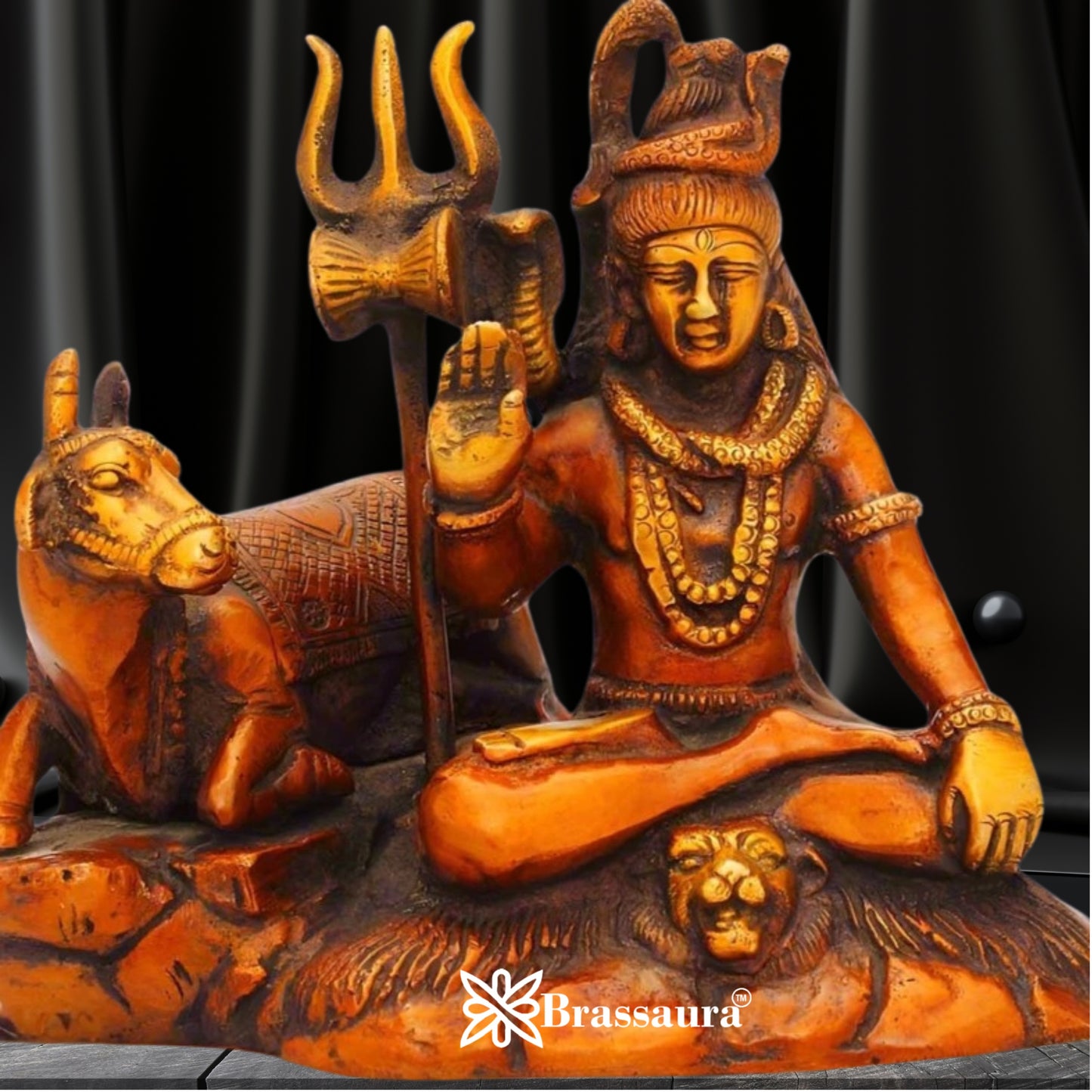 Brass Artistic Shiv Weight 2.2 Kg & Height 6 Inch