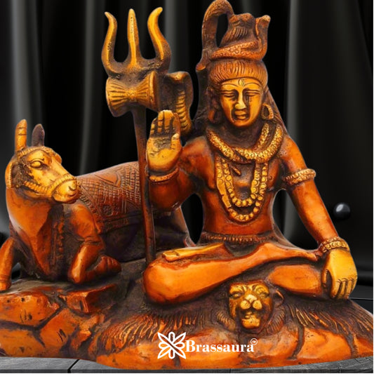 Brass Artistic Shiv Weight 2.2 Kg & Height 6 Inch