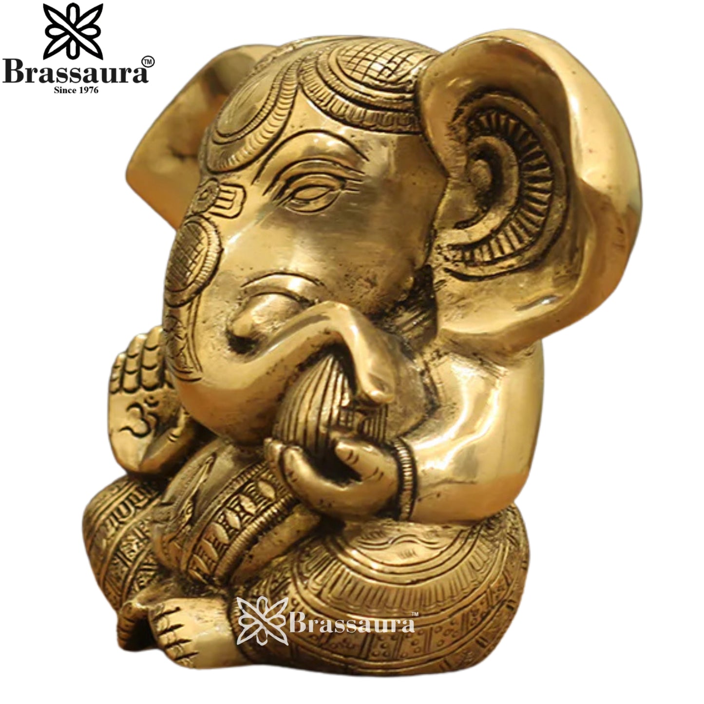 Brass Ganesha Statue Weight 1.5 Kg And Height 5 Inch