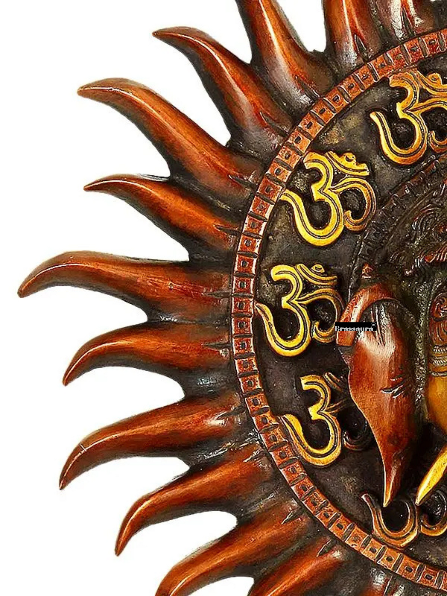 Brassaura™ OM (AUM) Ganesha Wall Hanging Brass – Height 10.63 inches | Weight 2.43 kgs