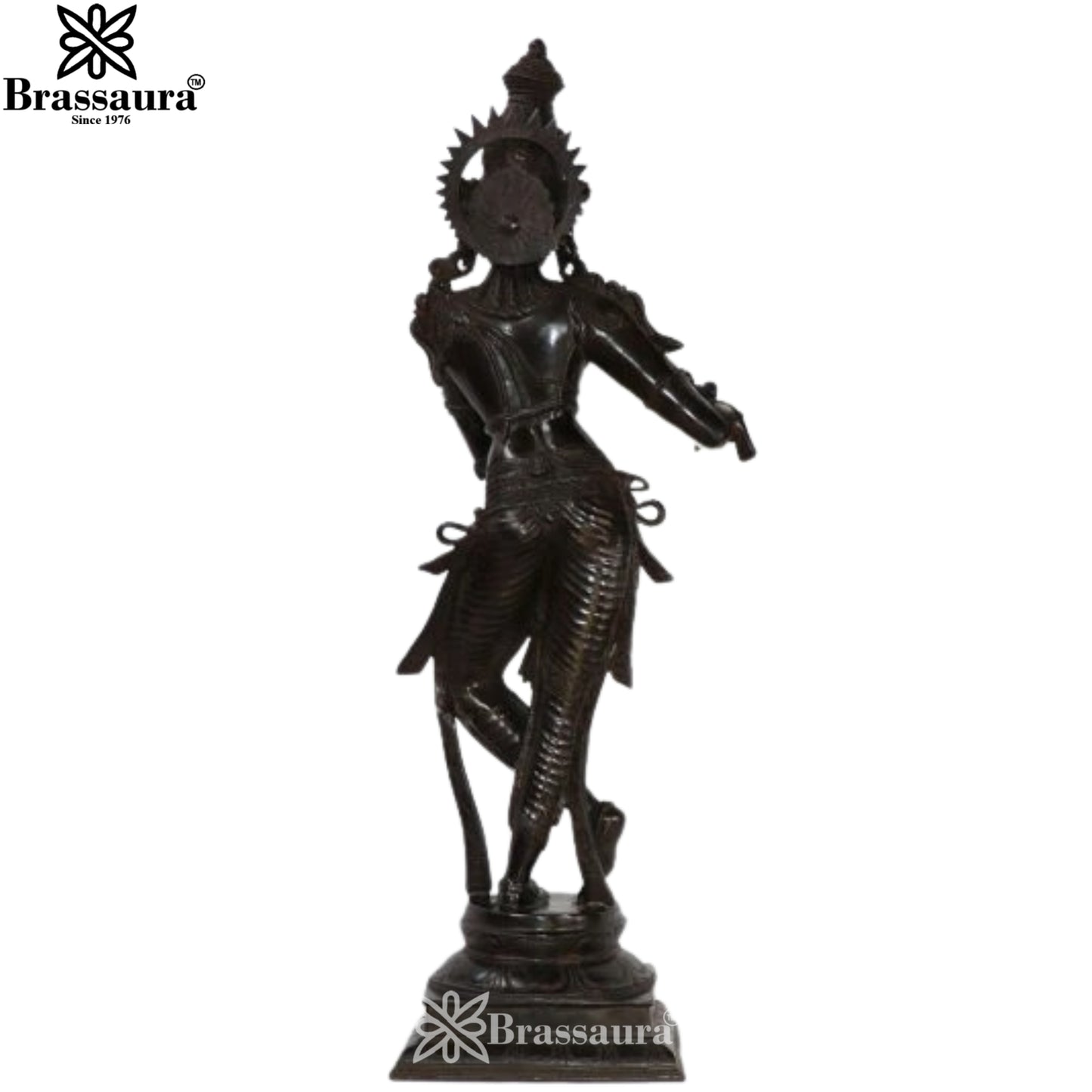Brass Krishna Murti Weight 20 Kg And Height 35 Inch