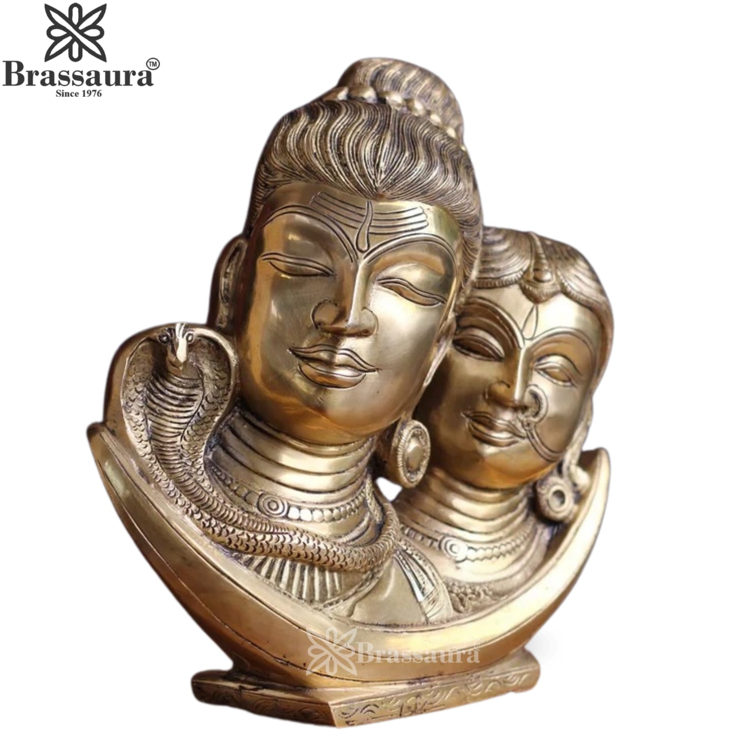 Brass Shiva & Parvati Statue Weight 4.6 Kg And Height 9.5 Inch