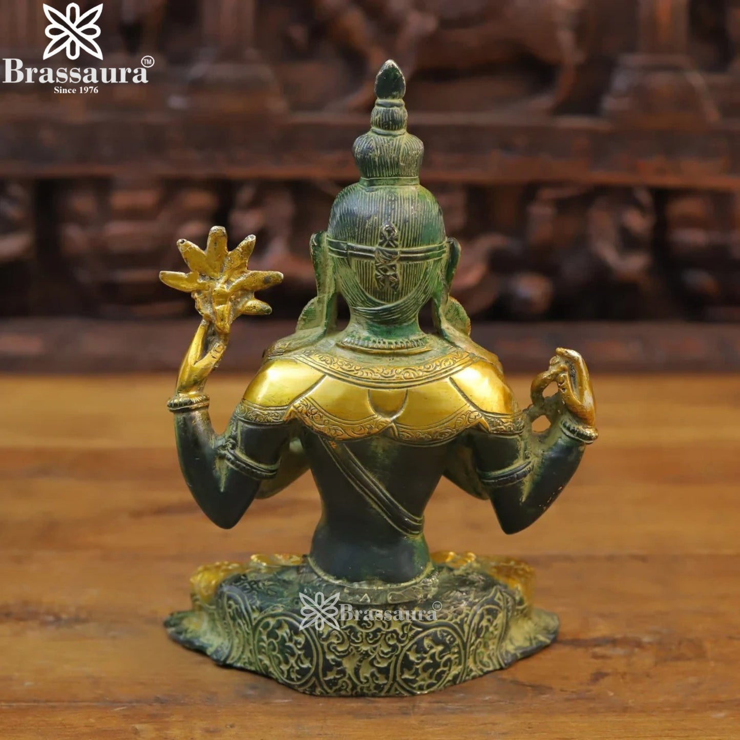 Brass Vintage Tara Statue Weight 3.08 Kg And Height 10.5 Inch