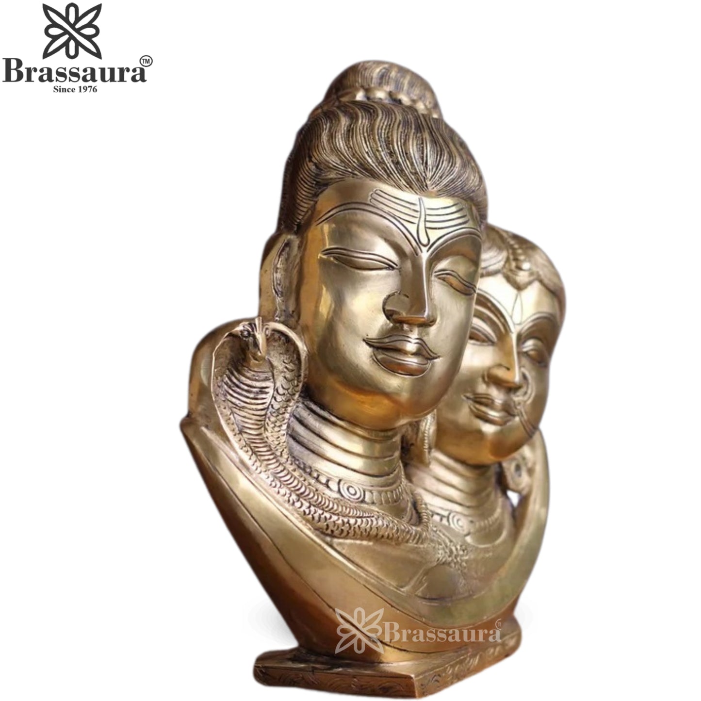Brass Shiva & Parvati Statue Weight 4.6 Kg And Height 9.5 Inch
