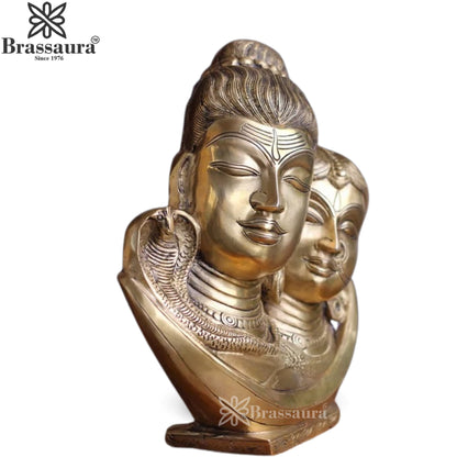 Brass Shiva & Parvati Statue Weight 4.6 Kg And Height 9.5 Inch