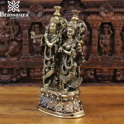 Brass Radha Krishna Murti Weight 18.4 Kg And Height 21 Inch