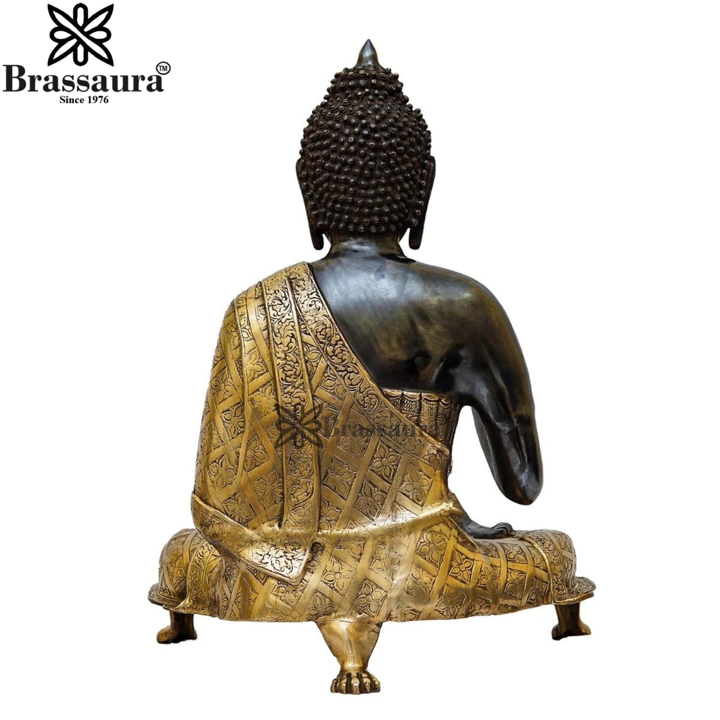 Brass Blessing Buddha Weight 21 kg & Height 25.5 Inch