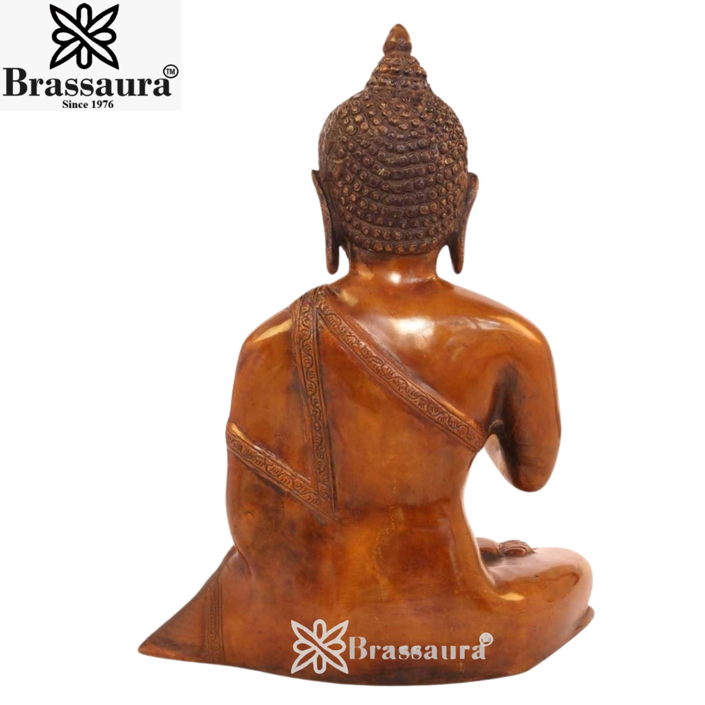 Brass Vintage Buddha Weight 3.9 Kg & Height 10 inch
