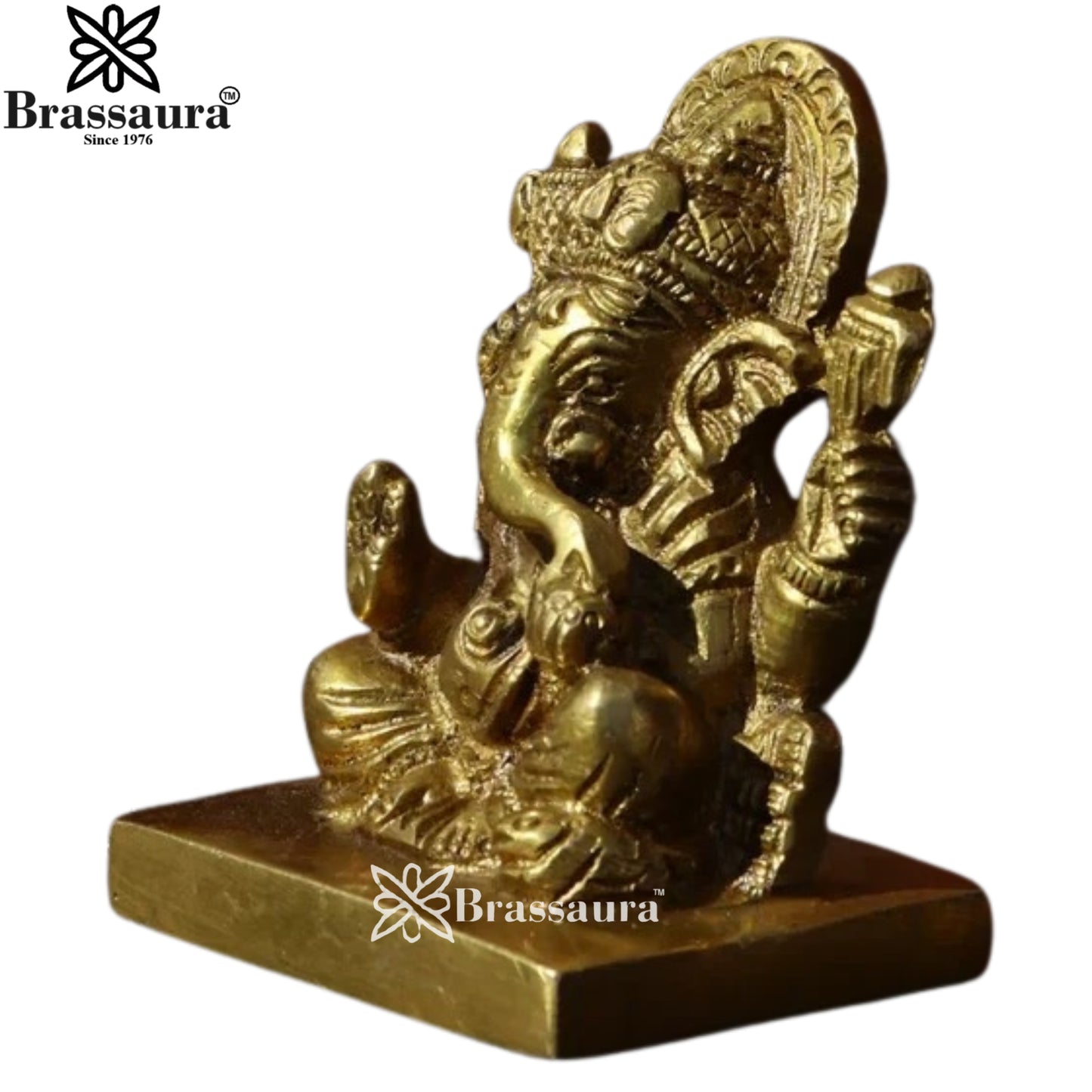 Brass Ganesha Weight .43 Kg & Height 3 Inch