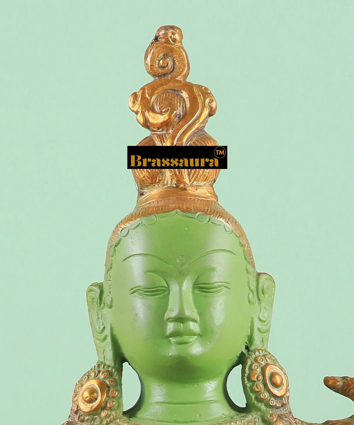 Brassaura™ Pure Brass Tara Statue – Height 10.5 Inches, Weight 2.6 Kgs