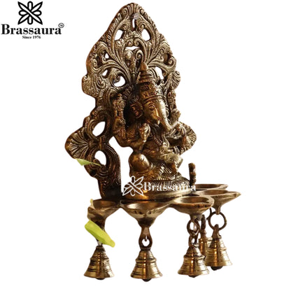 Brass Ganesha Statue Weight 2.05 Kg And Height 10 Inch