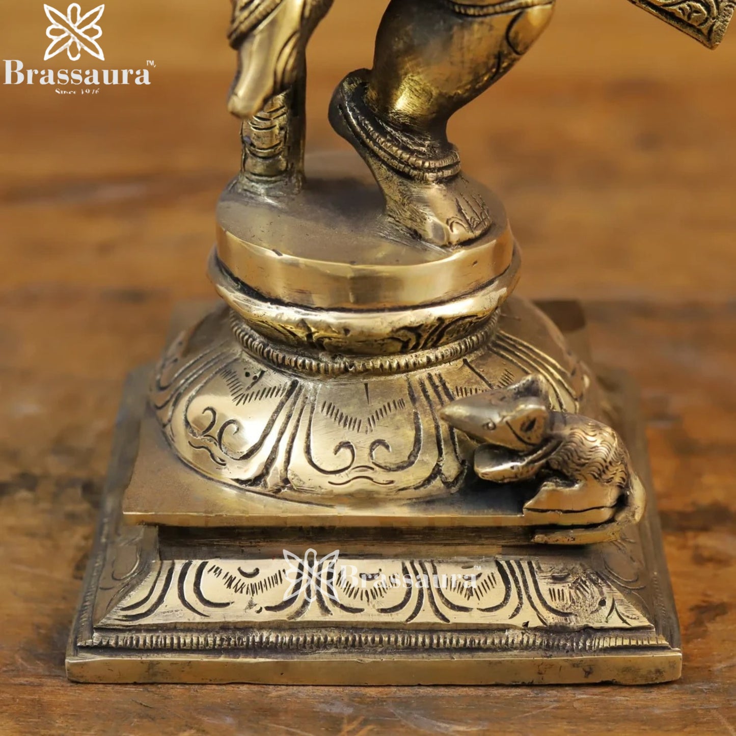 Brass Dancing Ganesha Weight 6 Kg & Height 14 Inch