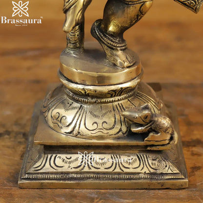 Brass Dancing Ganesha Weight 6 Kg & Height 14 Inch