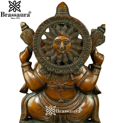 Brass Ganesha Statue Weight 6 Kg And Height 13 Inch