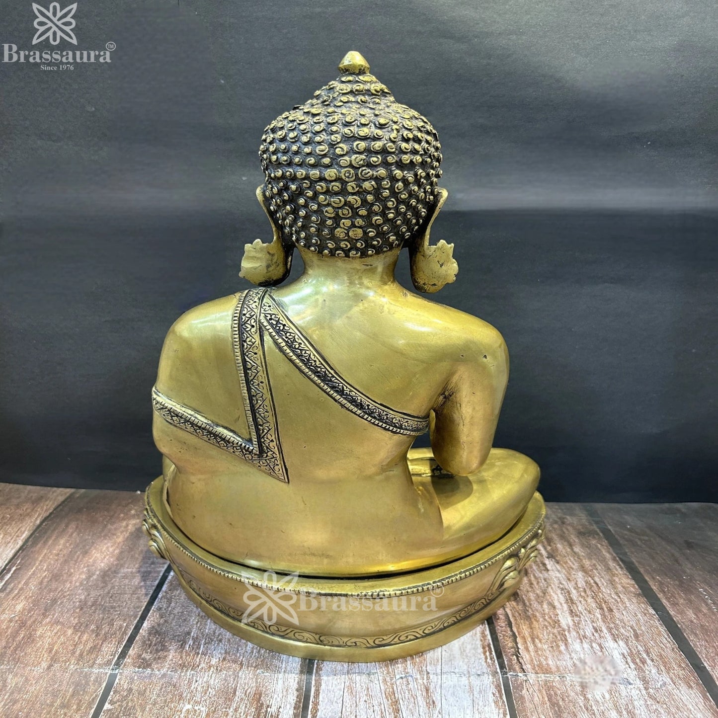 Brass Blessing Buddha Weight 16.2 kg & Height 19 Inch
