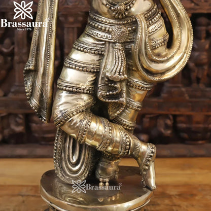 Brass Krishna Murti Weight 23.52 Kg And Height 36.5 Inch