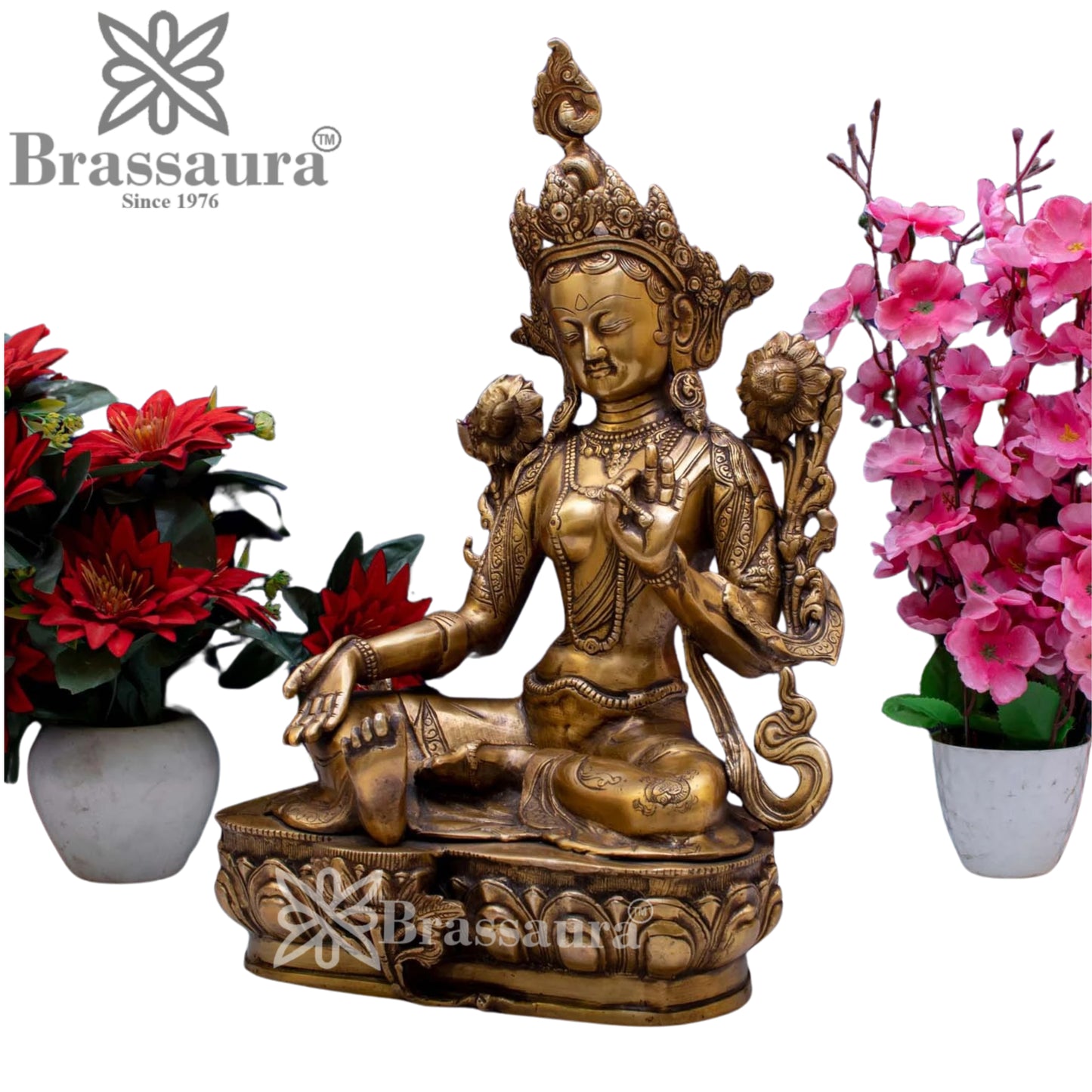 Brass  Artistic Tara Weight 10 Kg & Height 18 Inch