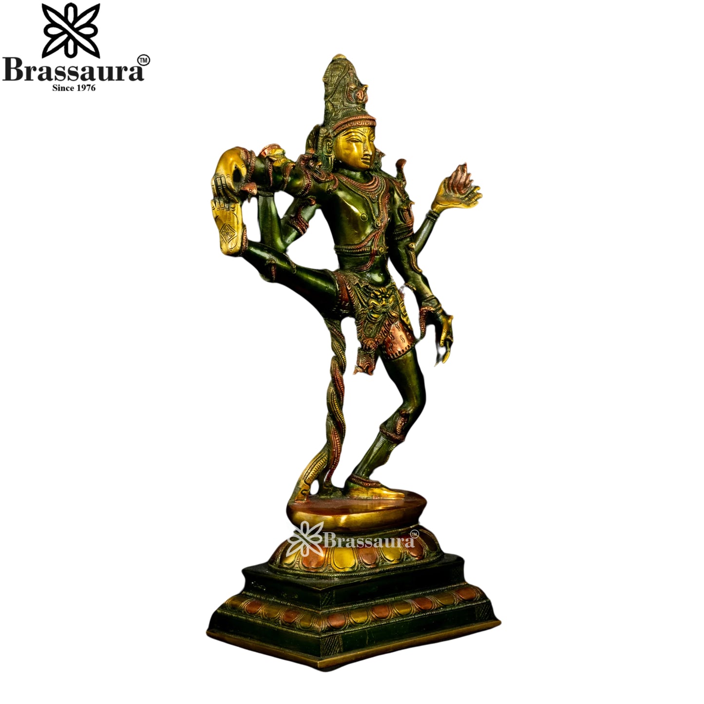 Brass Dancing Natraj Statue Weight 8 Kg And Height 17.5 Inch