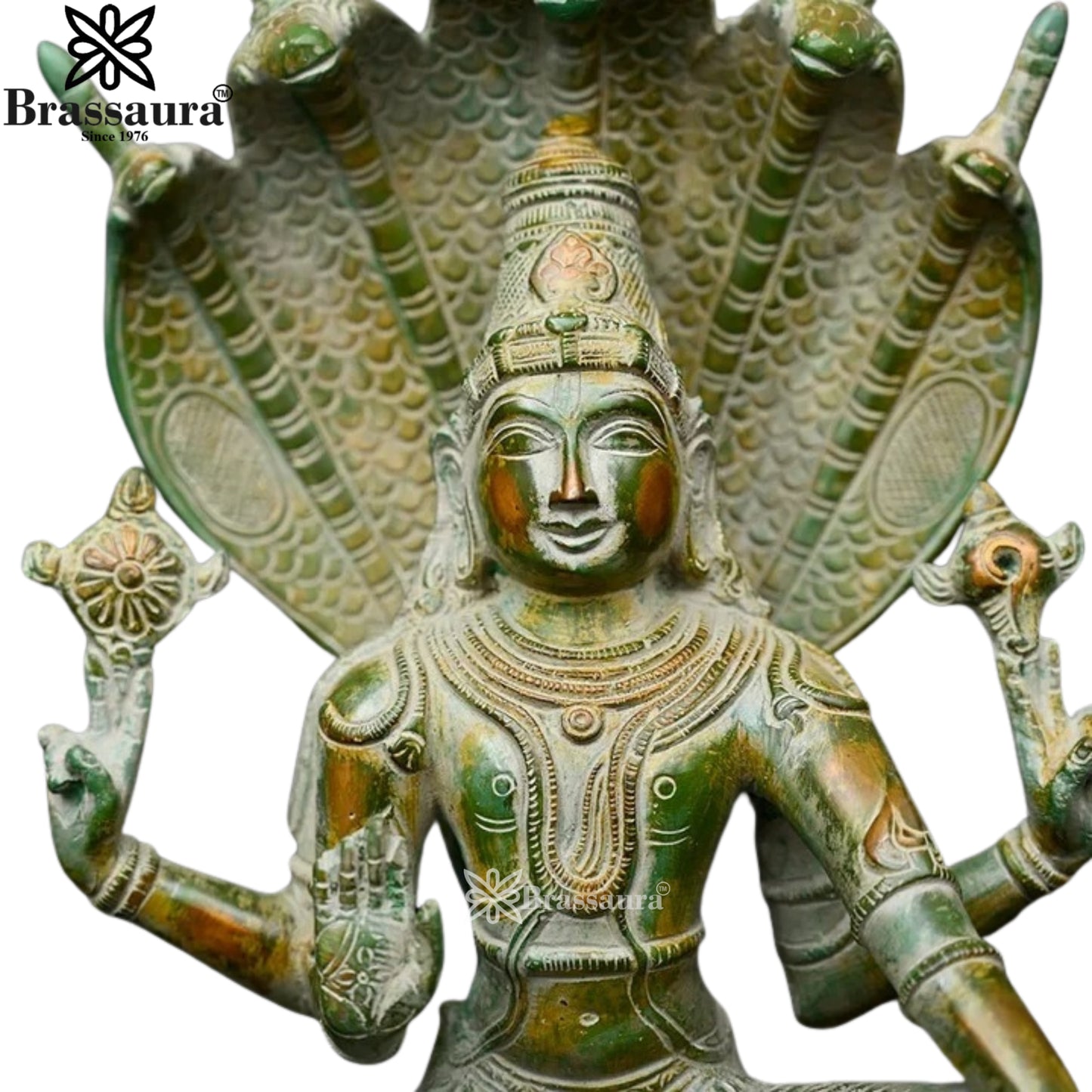 Brass Vishnu Statue Weight 37 Kg And Height 28 Inch