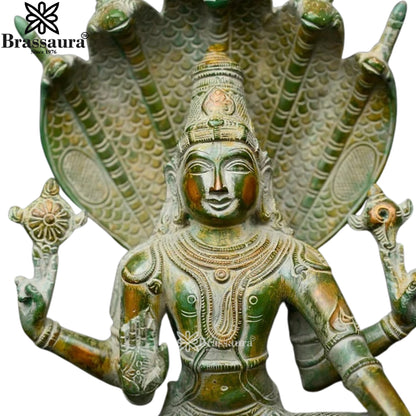 Brass Vishnu Statue Weight 37 Kg And Height 28 Inch