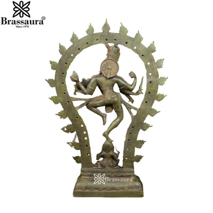 Brass Dancing Natraj Statue Weight 10.5 Kg And Height 24.5 Inch