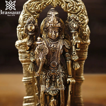 Brass Vishnu Statue Weight 1.83 Kg And Height 9 Inch