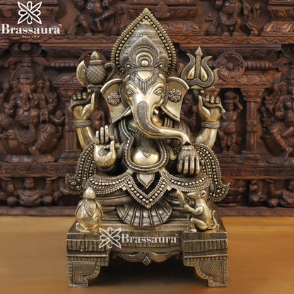 Brass Jewellery Ganesha Weight 39.5 Kg & Height 27 Inch