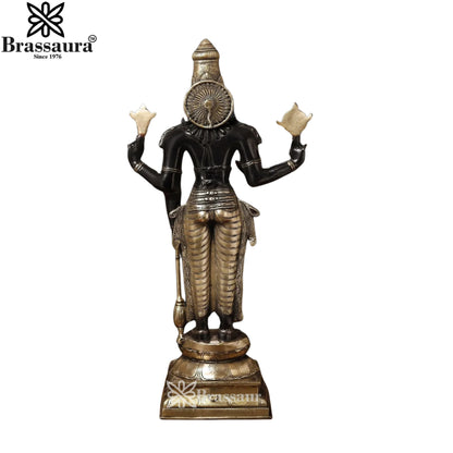 Brass Vishnu Statue Weight 27.2 Kg And Height 37 Inch