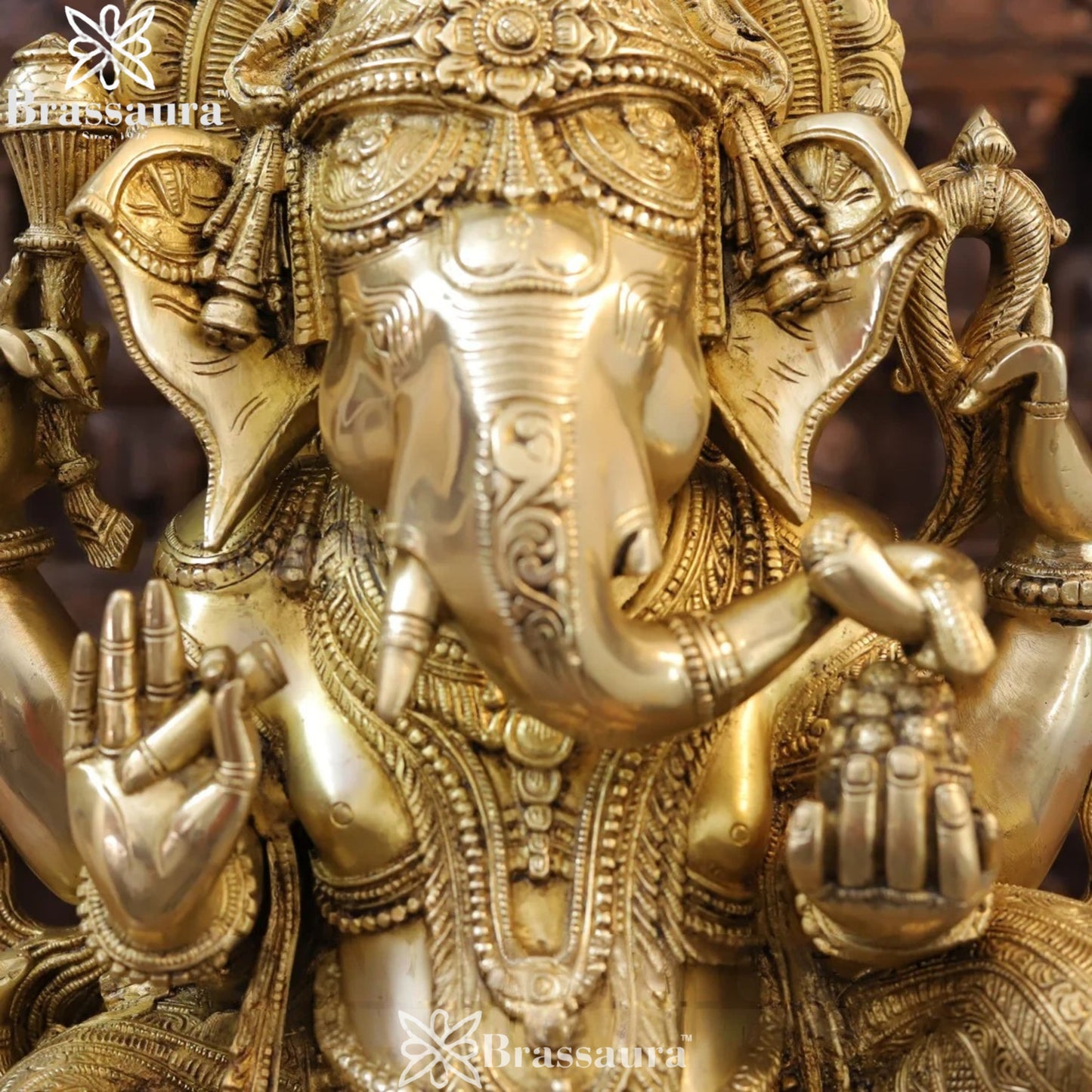 Brass Ganesha Weight 20.72 Kg & Height 20 Inch