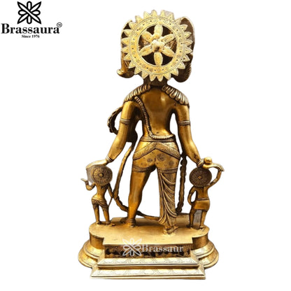 Brass Vaikuntha Vishnu Statue Weight 18.6 Kg And Height 24 Inch